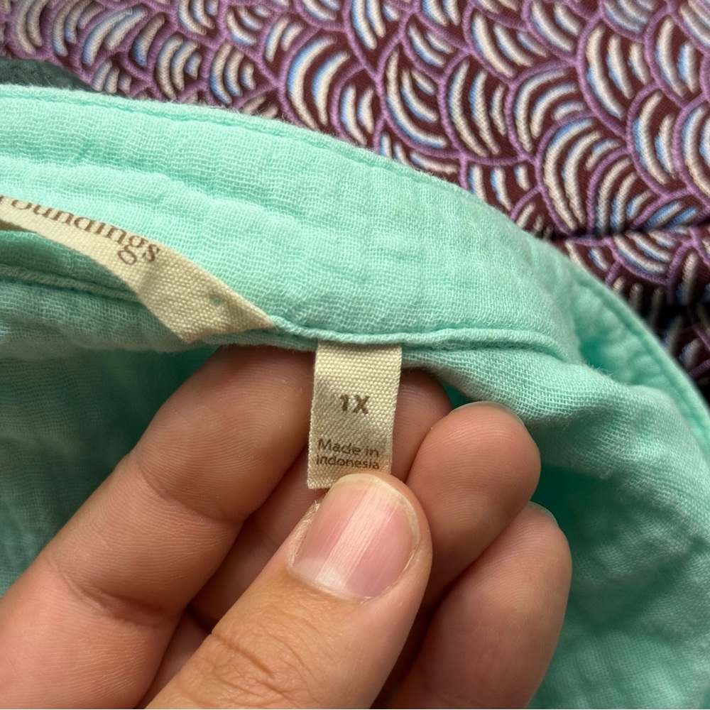 Soft‎ Surroundings Dress Laguna Solid Cotton Gauze Dress 1X Modest - Picture 7 of 7